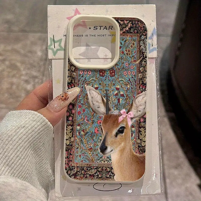 Phone Cases Xiaomi 15 - Vintage Deer Lichee Silicone Pattern Phone
