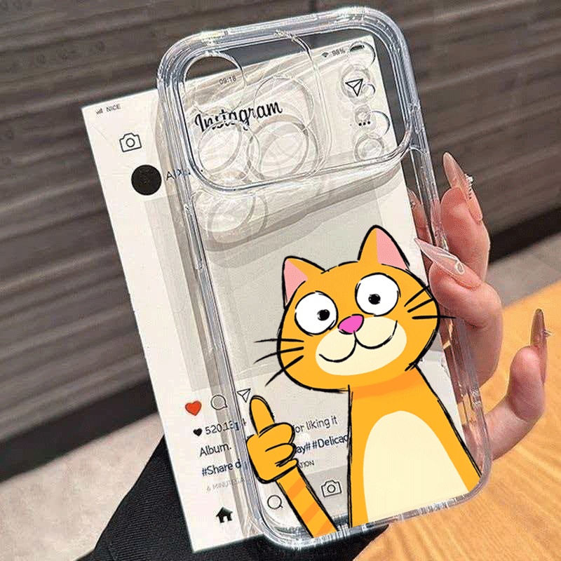 Phone Cases Xiaomi 15 - Cute Cartoon Orange Cat Phone Case