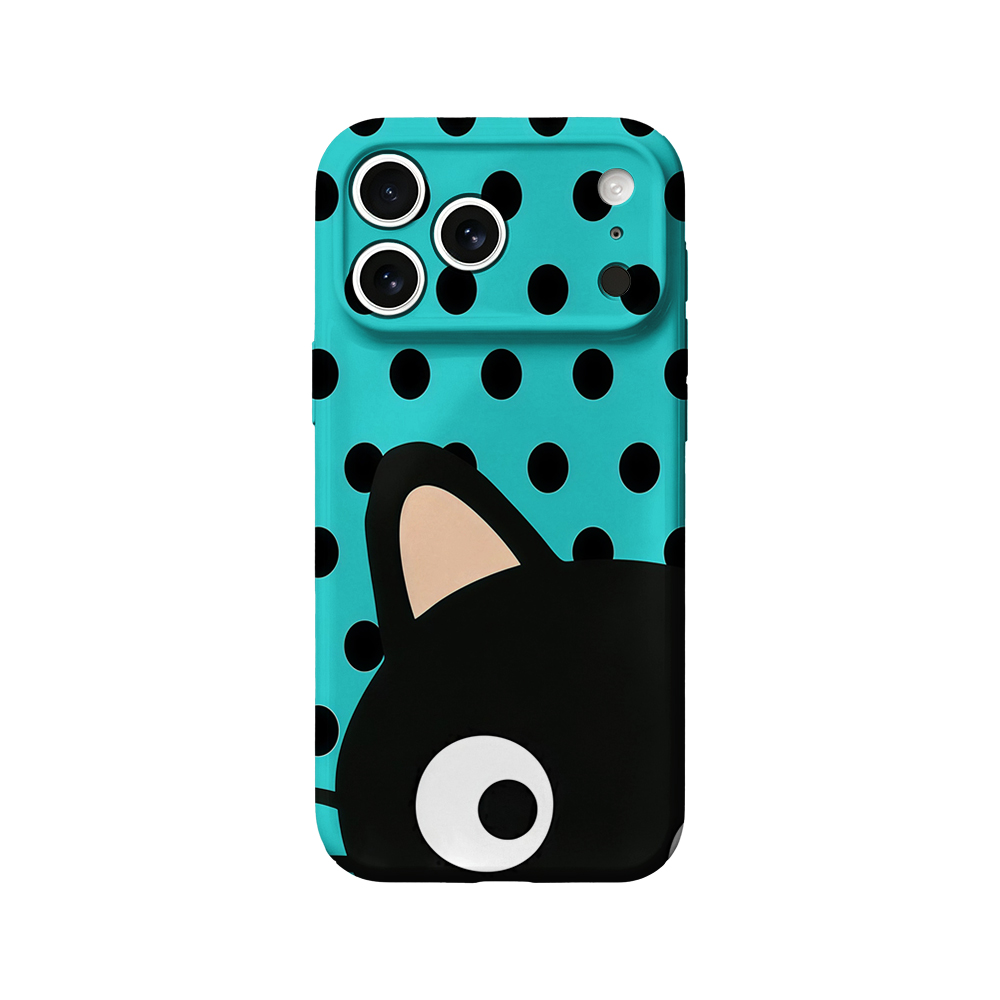 Turquoise Polka Dot Cat Phone  - Phone Cases Xr Iphone 评论和价格