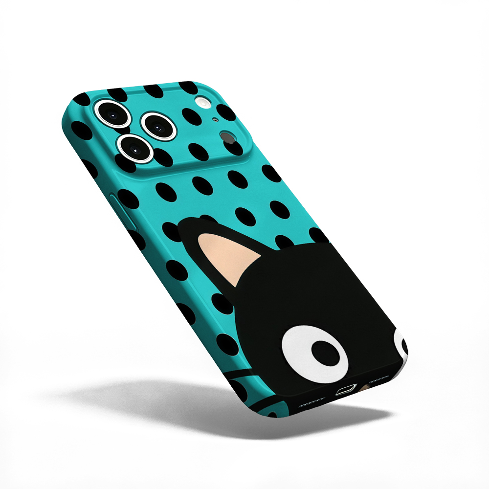 Turquoise Polka Dot Cat Phone  - Phone Cases Xr Iphone 评论和价格