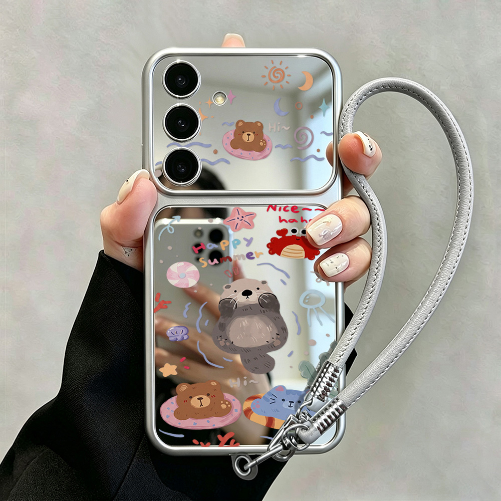 Cartoon Bear Mirror Case with  - Phone Cases Galaxy A16 5G 评论和价格