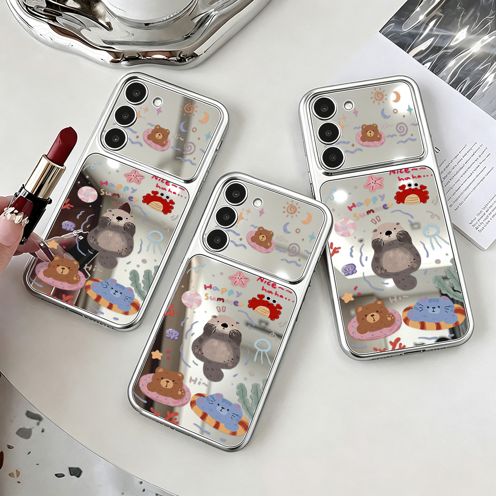 Cartoon Bear Mirror Case with  - Phone Cases Galaxy A16 5G 评论和价格