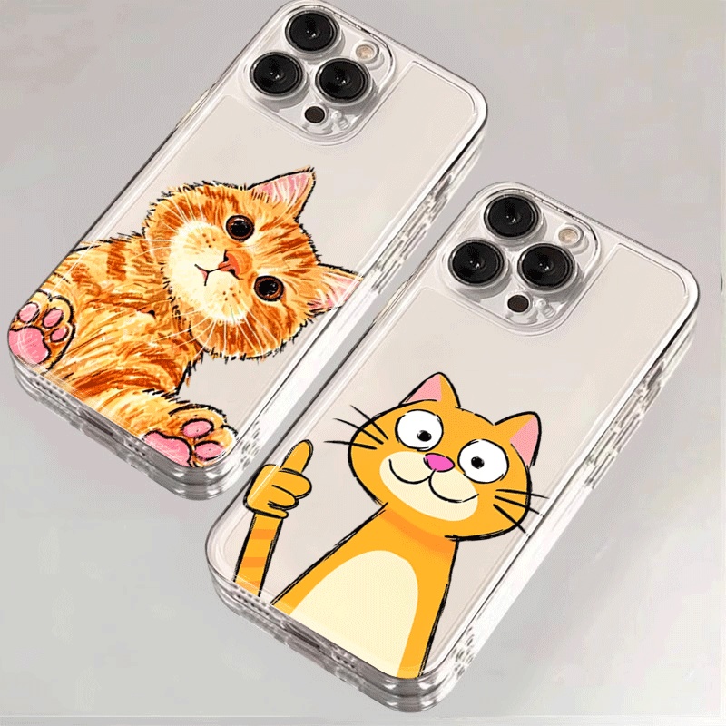 Cute Cartoon Orange Cat Phone  - Phone Cases Xiaomi 15 评论和价格