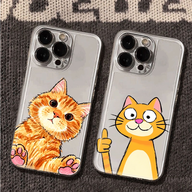 Cute Cartoon Orange Cat Phone  - Phone Cases Xiaomi 15 评论和价格