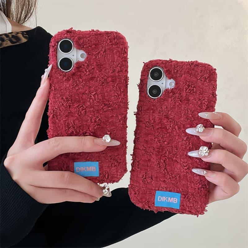 Angora Red Fuzzy Phone Case fo - Phone Cases For Iphone 16 评论和价格