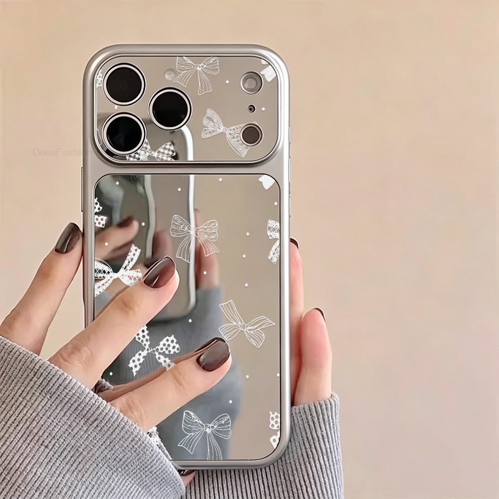 Elegant White Bow Mirror Large - Phone Cases Iphone 13 评论和价格